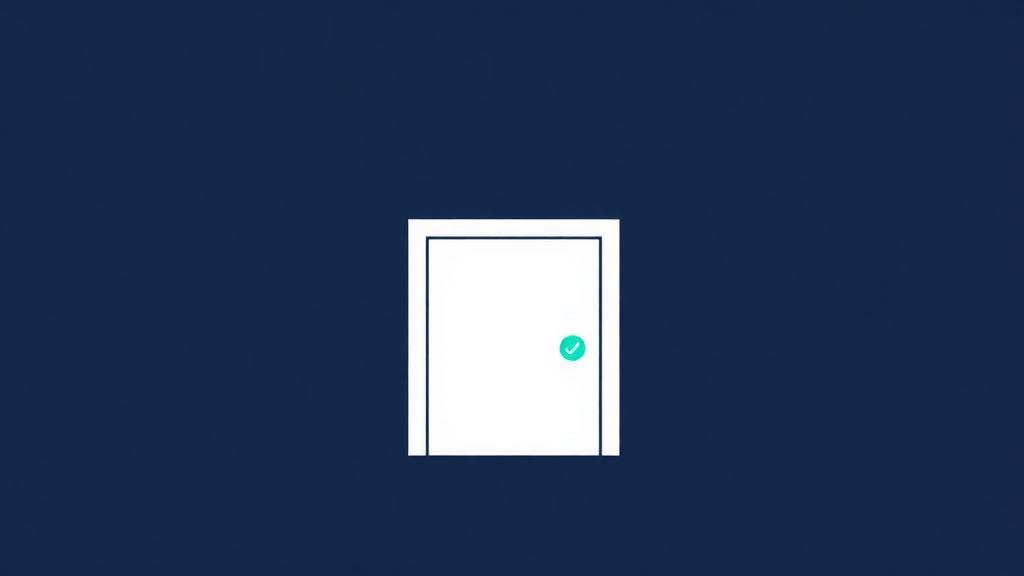 Minimal illustration of a closed door symbolising closing a WinPlace UK account